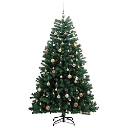 Avis vidaXL Sapin de Noël artificiel articulé 300 LED et boules 240 cm