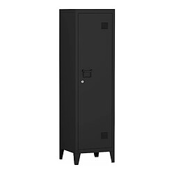 Helloshop26 Armoire à casier métallique vérouillable 137 x 38 x 38 cm noir 03_0006361 