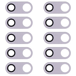 Wewoo Objectif de caméra arrière 10 PCS pour LG V30 H930 H933 Argent 