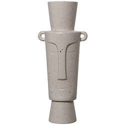 Vase Alexandra House Living Beige Céramique Visage 12 x 15 x 38 cm