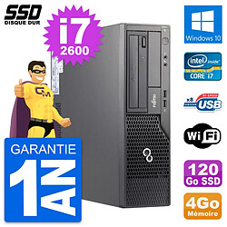 PC Fujitsu Esprimo E500 E85+ DT Intel i7-2600 RAM 4Go SSD 120Go Windows 10 Wifi · Occasion 