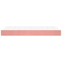 Avis vidaXL Matelas de lit à ressorts ensachés Rose 80x200x20 cm Velours