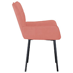 Acheter vidaXL Chaises à manger lot de 2 Rose Velours