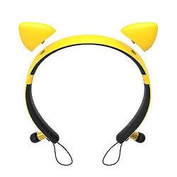 Universal Casque Bluetooth oreille Yyh-Cat (jaune) pas cher