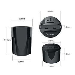 Avis Wewoo Chargeur X9 Car QI Standard Charging Cup rapide sans fil