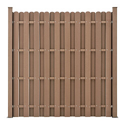 Avis Neuholz Clôture de Jardin Bois Composite WPC Marron 185 x 193 cm [neu.holz]