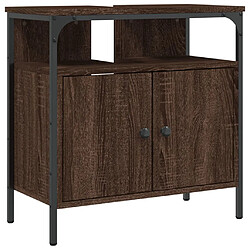 vidaXL Armoire lavabo de salle de bain chêne marron 60x30x60 cm