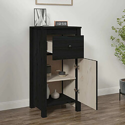 Avis Maison Chic Buffet,Meuble de Rangement,commode pour salon,Cuisine Noir 40x35x80 cm Bois massif de pin -MN65065