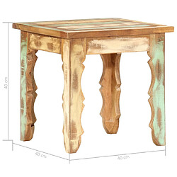 Avis vidaXL Table basse 40x40x40 cm Bois de récupération solide