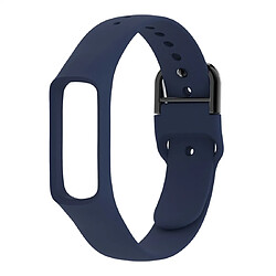 Wewoo Bracelet pour montre connectée de en silicone de couleur pure Galaxy Fit-e bleu foncé 