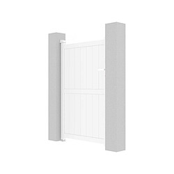 Acheter Habitat Et Jardin Portillon aluminium Lola - 101.2 x 155.9 cm - Blanc