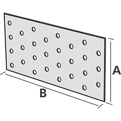 Simpson PLAQUE PERFOREE TROU 5 MM 80 X 200 X 2