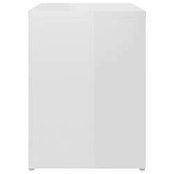 Acheter Maison Chic Table de chevet,Table de nuit,Table d'appoint pour salon Blanc brillant 40x30x40 cm Aggloméré -MN21675