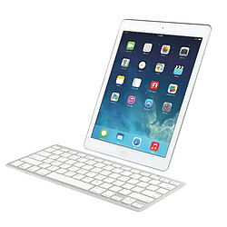 Wewoo Clavier QWERTY blanc pour iPad Air 2 / Air / 6 / 5 / mini 1/2/3 / 3 / iPad, iPhone 4 et 4S / 3G, Sony PS3, Smart téléphones BK3001 Ultra-mince Bluetooth 3.0 ABS 