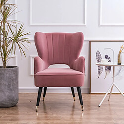 Meubler Design Fauteuil Design Pied Effet Laiton Trendy - Rose