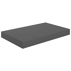 Avis vidaXL Étagère murale flottante 2 pcs Gris brillant 40x23x3,8 cm MDF