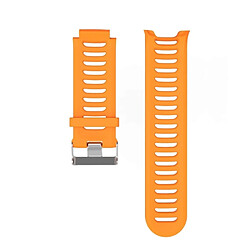 Wewoo Bracelet pour montre connectée Dragonne en silicone de couleur solide Garmin Forerunner 910XT Orange