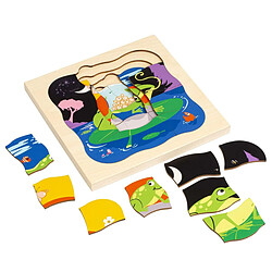 Educo Puzzle en Bois - la vie de la grenouille - jeu Montessori 