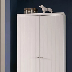 Mes Armoire 2 portes 110x57x204,5 cm laqué blanc - BREVAL