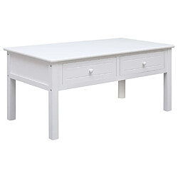 vidaXL Table basse Blanc 100x50x45 cm Bois 