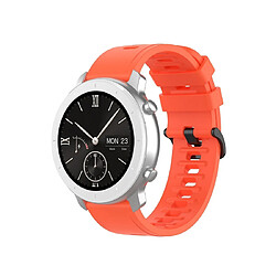 Wewoo Bracelet pour montre connectée de remplacement de Smartwatch en silicone Amazfit GTRtaille 22 mm orange rouge