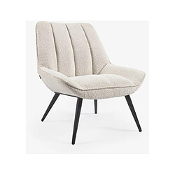 LF SALON Fauteuil Marlina fauteuil bouclette blanc