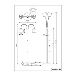 Avis TRIO LIGHTING Lampadaire Tommy Noir mat 2x40W E14