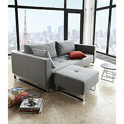 Avis Inside 75 INNOVATION LIVING Pouf design CASSIUS DELUXE EXCESS gris Twist Charcoal 65*65 cm