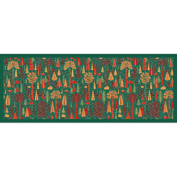 Alter Chemin de cuisine, 100% Made in Italy, Tapis antitache avec impression numérique, Tapis antidérapant et lavable, Modèle de Noël - Cayley, 140x52 cm