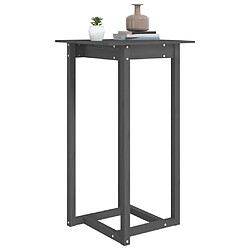 Acheter vidaXL Table de bar Gris 60x60x110 cm Bois massif de pin