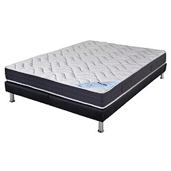 Ebac Matelas mousse + Sommier SR9 Deco 160x200 Melior - H. 20 cm - Soutien ferme