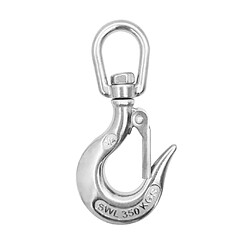 Manille de pression pivotante 113mm 304 Acier Inoxydable Pivotant Oeil Snap Crochet Marine Clip