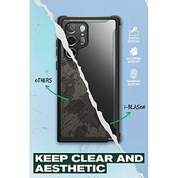 i-Blason Coque pour Samsung Galaxy S22 Ultra 5G (2022), Coque Rigide Protection Transparente Fine avec Bumper TPU Antichoc [Série Ares] sans Protecteur d'écran (Noir) pas cher