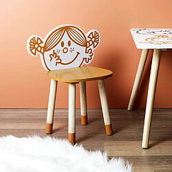 Chaise en bois pour enfant Monsieur madame Madame bonheur.