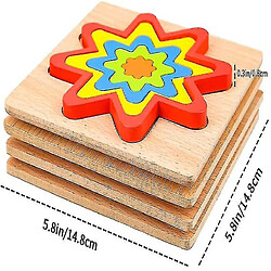 Avis Universal Jeu de 4 puzzles en bois arc-en-ciel - Best Montessori Toys