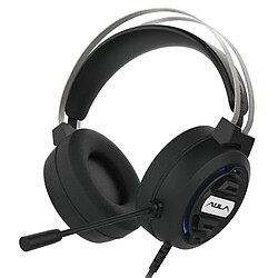 Riffi Casque de jeu Aula S603 Noise-Off / Pilotes 50 mm / Câble 2 m / 2x audio/micro 3,5 mm + LED RVB USB / Noir