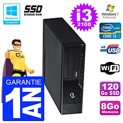 PC Fujitsu Esprimo E500 E85+ DT i3-2100 RAM 8Go SSD 120Go DVD Wifi W7 · Occasion 