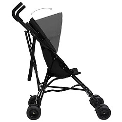 Avis vidaXL Poussette bébé Anthracite et noir Acier