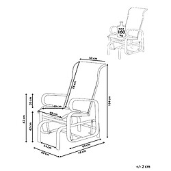 Avis Beliani Chaise de jardin Métal Gris BORGIO