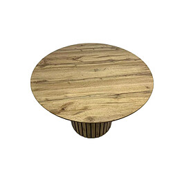 Table Romimex Marron Bois MDF 100 x 76 x 100 cm