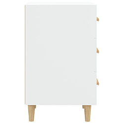 Maison Chic Table de chevet Table de Nuit Meuble de Rangement blanc 40x40x66 cm bois d'ingénierie pas cher