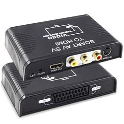 Universal S Vidéo Composite AV à HDMI Commutateur de convertisseur compatible S Vidéo + RCA + à HDMI Compatible Sortie | à | Commutateur de convertisseur compatible Adaptateur 15V