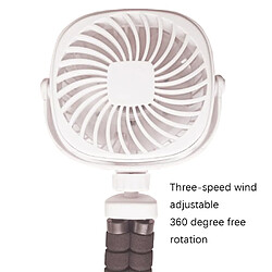 Ventilateur Portable USB Octopus Noir 2200mAh Réglable 360° Silencieux Multifonctions Rose YONIS pas cher