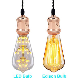 STOEX Vintage LED Lighting E27 Edison Douille Ampoule Support de Lampe Suspensio