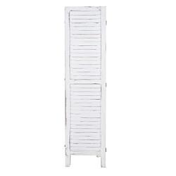 Mendler Paravent HWC-G30, cloison de séparation, pare-vue, brise-vue, style shabby chic, 170x120cm ~ blanc