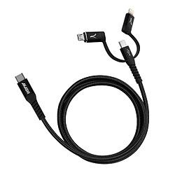 Akashi Cable de charge 3en1 connecteur USB-C