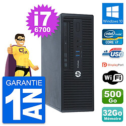 PC HP ProDesk 400 G3 SFF Intel i7-6700 RAM 32Go Disque 500Go Windows 10 Wifi · Occasion 