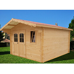 Abri de jardin 15.73m² bois naturel - nau3535.02 - HABRITA