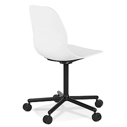 Avis Alterego Chaise de bureau moderne 'MAGELLAN' blanche sur roulettes