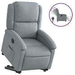 Maison Chic Fauteuil Relax pour salon, Fauteuil inclinable électrique gris clair tissu -GKD59788